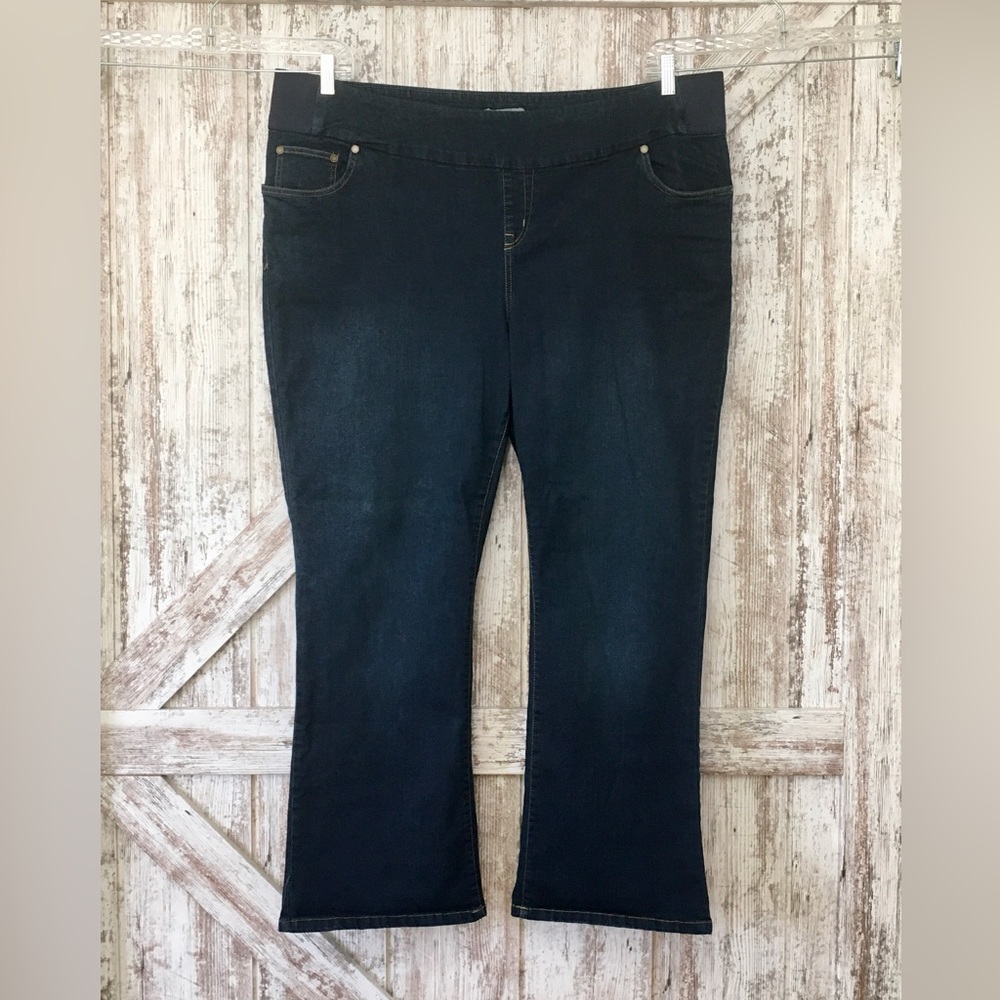 Woman Within Pull On Bootcut Jeans